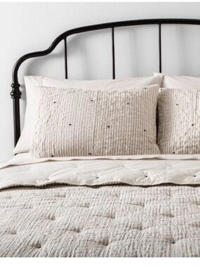Hearth & Hand Magnolia TWIN Stripe & Stitch Comforter & Pillow Sham NEW W/ TAG